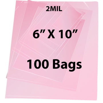 Pink Anti Static Bags 2 Mil 6" X 10" 100 Bags